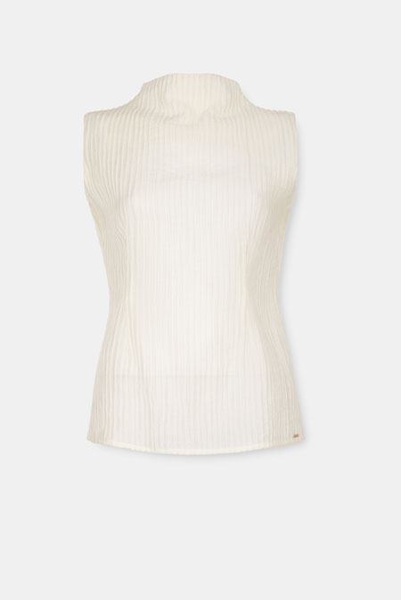 Bluza bez rukava sa reljefnom teksturom Tiffany Production